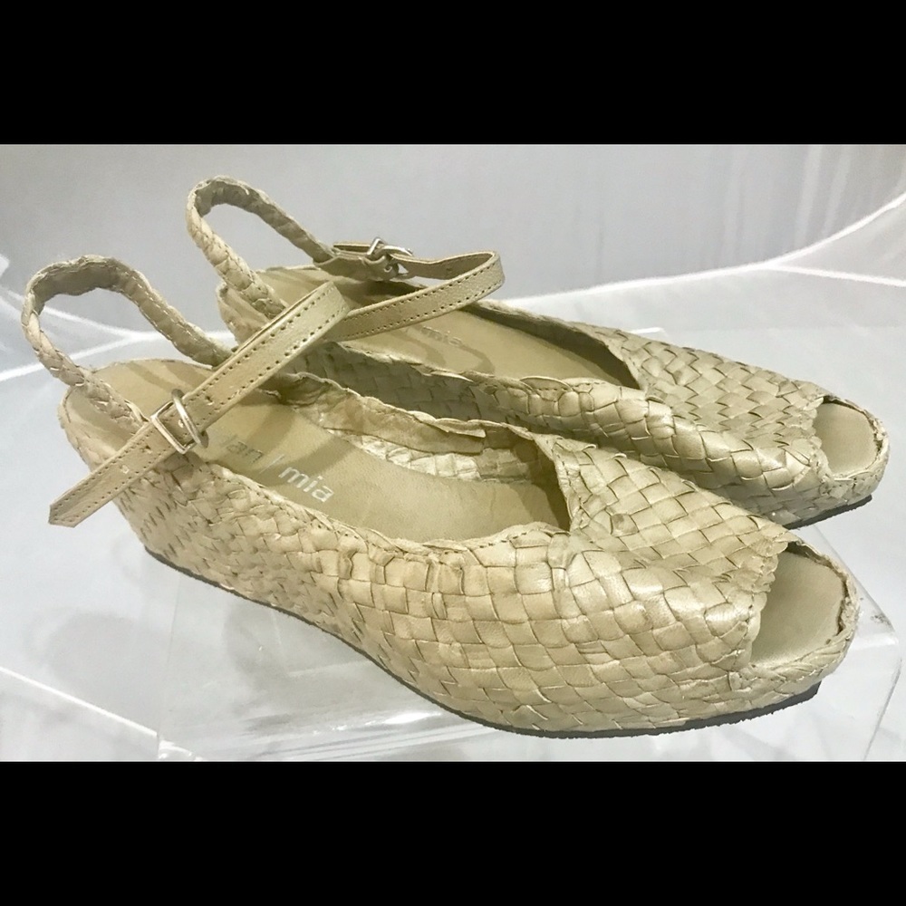 Sheridan Mia Kaki Weave Leather Women shoes